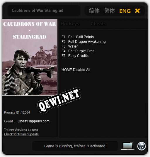 Трейнер для Cauldrons of War Stalingrad [v1.0.8]