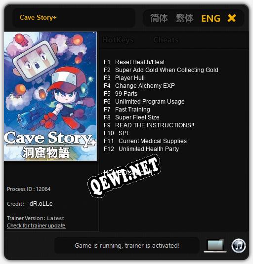 Cave Story+: Читы, Трейнер +12 [dR.oLLe]