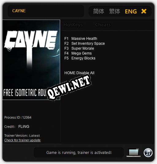 CAYNE: Читы, Трейнер +5 [FLiNG]