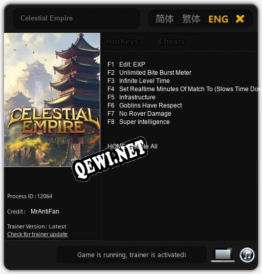 Celestial Empire: ТРЕЙНЕР И ЧИТЫ (V1.0.76)