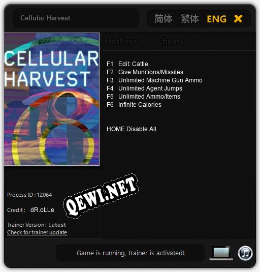 Трейнер для Cellular Harvest [v1.0.4]