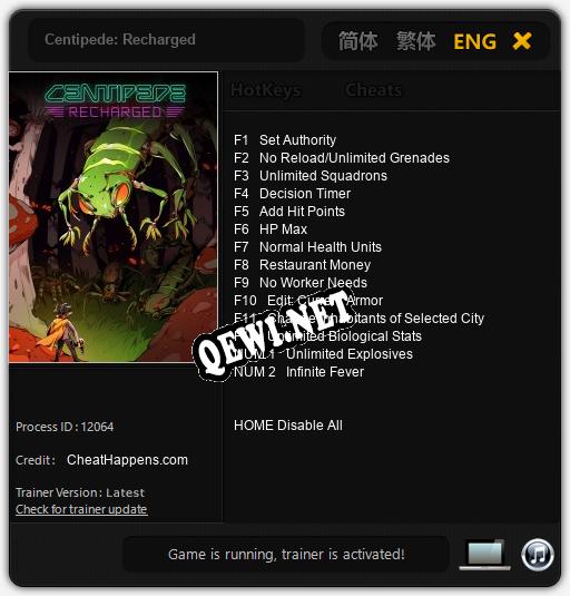 Centipede: Recharged: Трейнер +14 [v1.7]