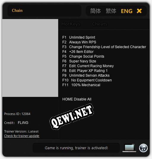 Chain: Трейнер +11 [v1.3]