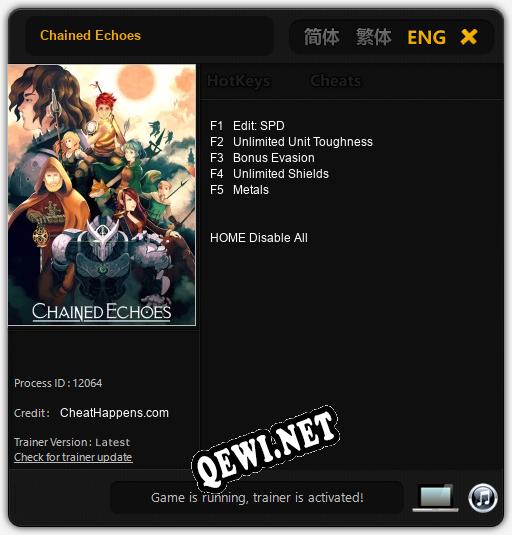 Трейнер для Chained Echoes [v1.0.9]