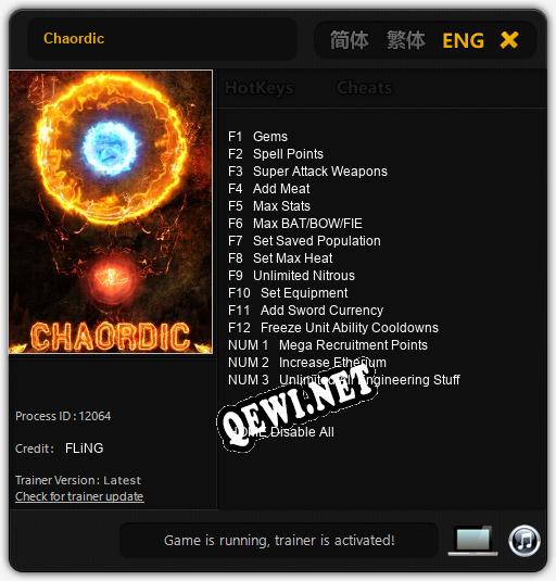 Chaordic: Трейнер +15 [v1.6]