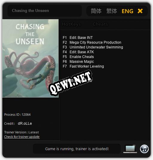 Chasing the Unseen: Читы, Трейнер +7 [dR.oLLe]
