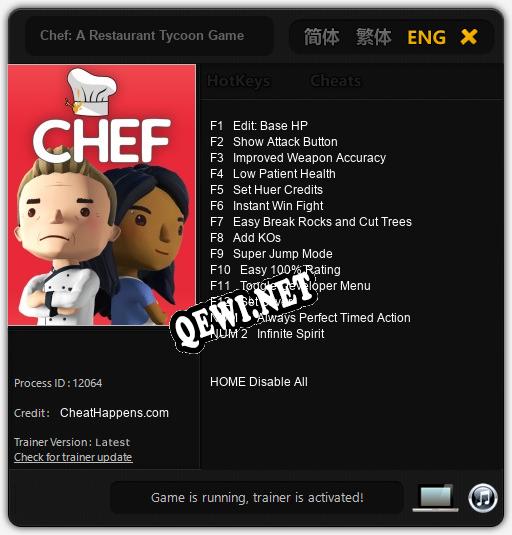 Chef: A Restaurant Tycoon Game: ТРЕЙНЕР И ЧИТЫ (V1.0.79)