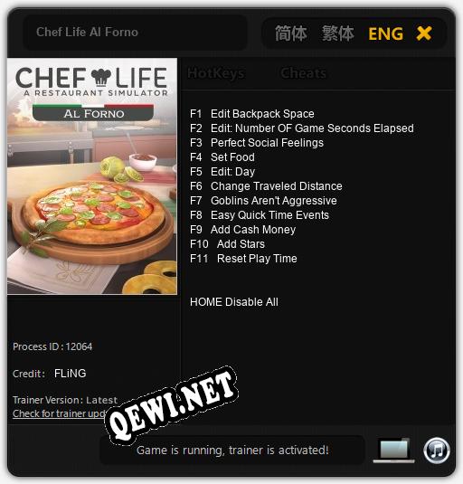 Chef Life Al Forno: Трейнер +11 [v1.6]
