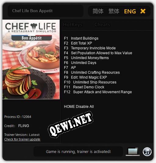 Chef Life Bon Appetit: Читы, Трейнер +12 [FLiNG]