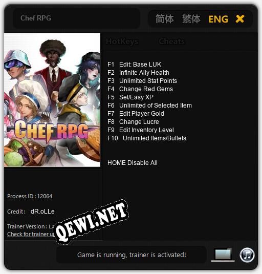 Chef RPG: ТРЕЙНЕР И ЧИТЫ (V1.0.86)