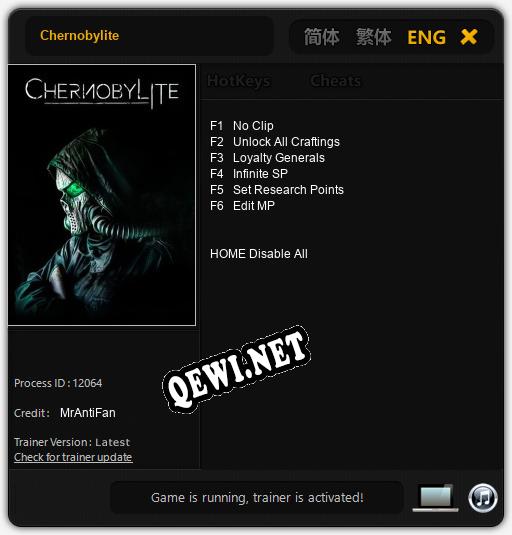 Chernobylite: ТРЕЙНЕР И ЧИТЫ (V1.0.23)