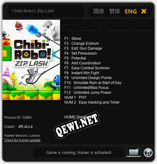 Chibi-Robo!: Zip Lash: Трейнер +14 [v1.7]