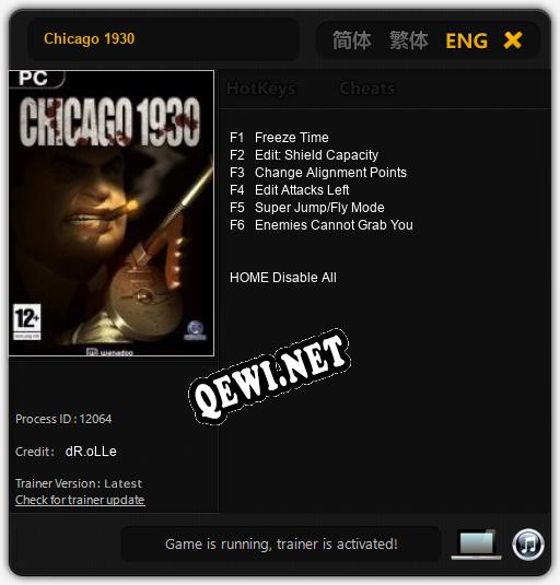 Chicago 1930: Трейнер +15 [v1.5]