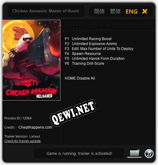 Chicken Assassin: Master of Humiliation: Трейнер +6 [v1.9]