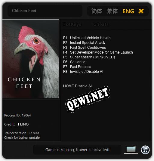 Chicken Feet: Читы, Трейнер +8 [FLiNG]