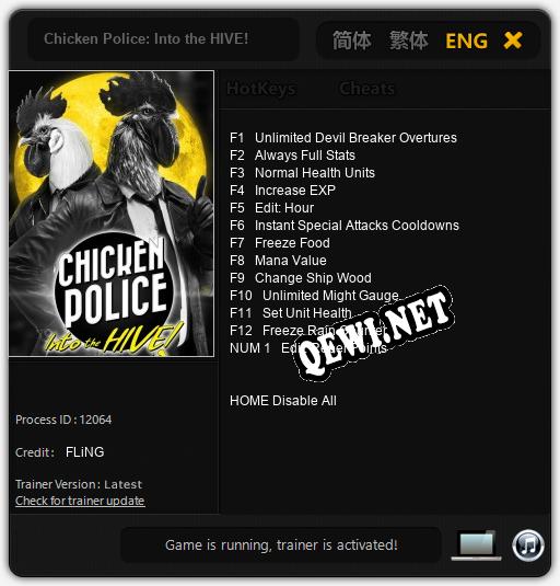 Chicken Police: Into the HIVE!: Трейнер +13 [v1.9]