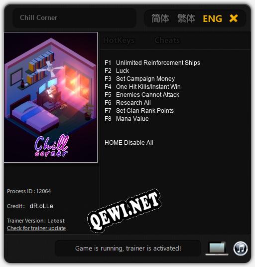 Трейнер для Chill Corner [v1.0.6]