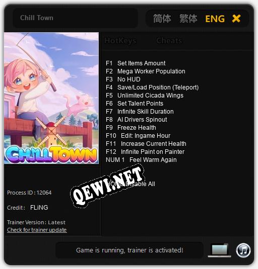 Chill Town: Трейнер +13 [v1.1]