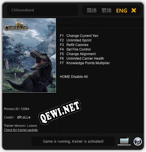 Трейнер для Chimeraland [v1.0.5]