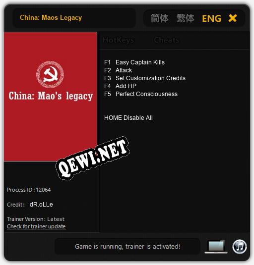 China: Maos Legacy: Трейнер +5 [v1.6]