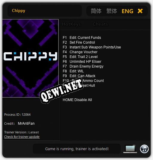 Chippy: Трейнер +11 [v1.4]