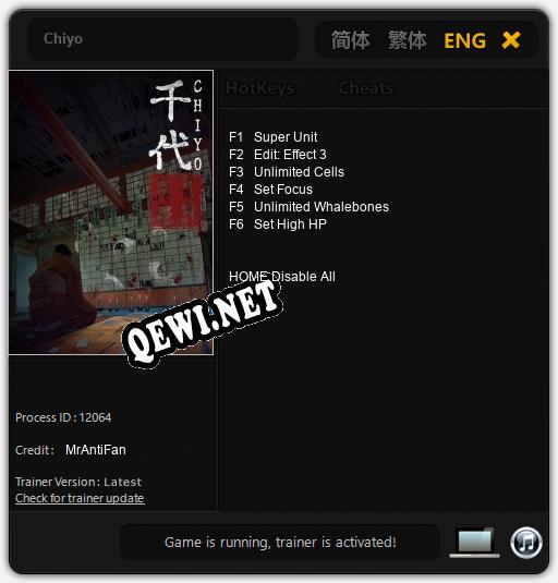 Трейнер для Chiyo [v1.0.9]