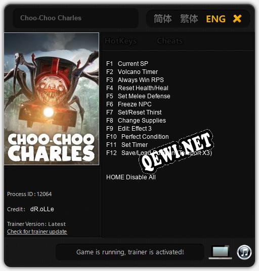 Choo-Choo Charles: ТРЕЙНЕР И ЧИТЫ (V1.0.75)