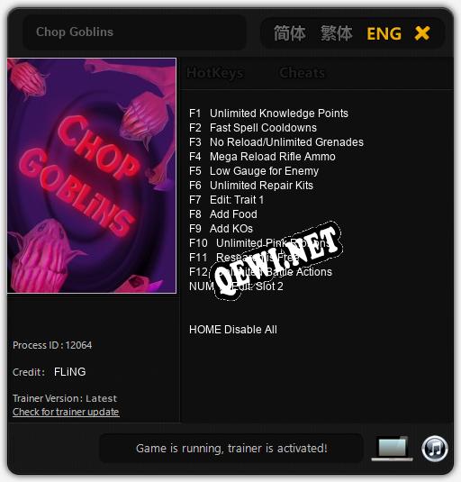 Chop Goblins: ТРЕЙНЕР И ЧИТЫ (V1.0.32)