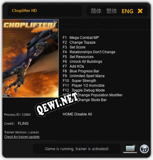 Трейнер для Choplifter HD [v1.0.5]