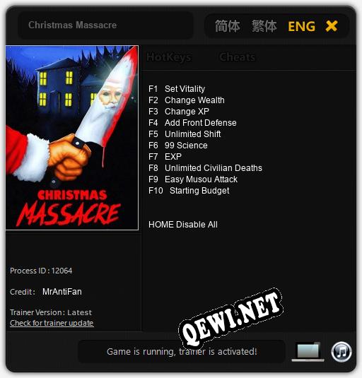 Christmas Massacre: ТРЕЙНЕР И ЧИТЫ (V1.0.61)