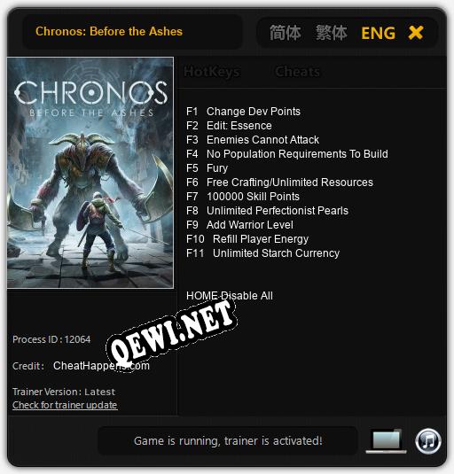 Chronos: Before the Ashes: Трейнер +11 [v1.4]