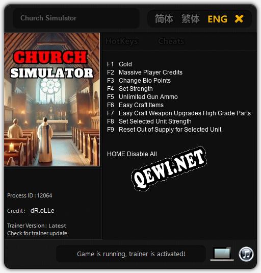 Church Simulator: Трейнер +9 [v1.1]