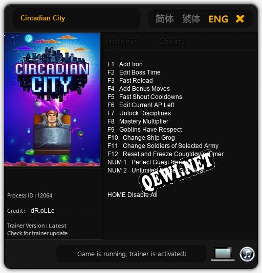 Трейнер для Circadian City [v1.0.6]