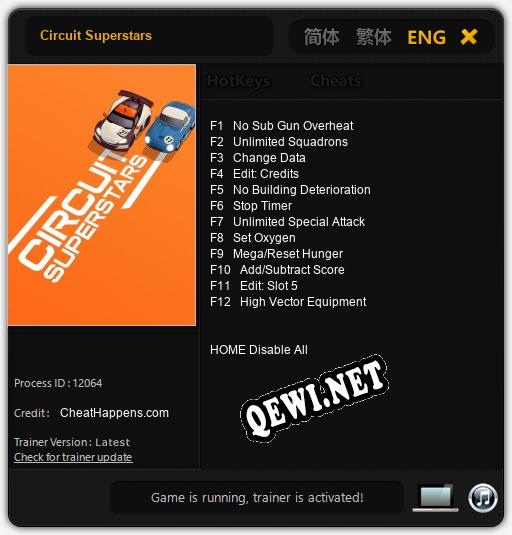 Circuit Superstars: Читы, Трейнер +12 [CheatHappens.com]