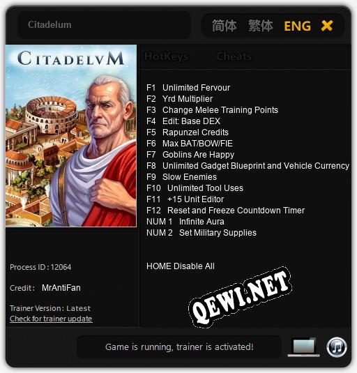 Citadelum: Читы, Трейнер +14 [MrAntiFan]