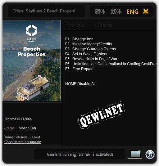 Трейнер для Cities: Skylines 2 Beach Properties [v1.0.7]