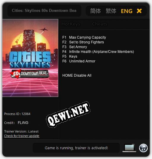 Cities: Skylines 80s Downtown Beat: Читы, Трейнер +6 [FLiNG]