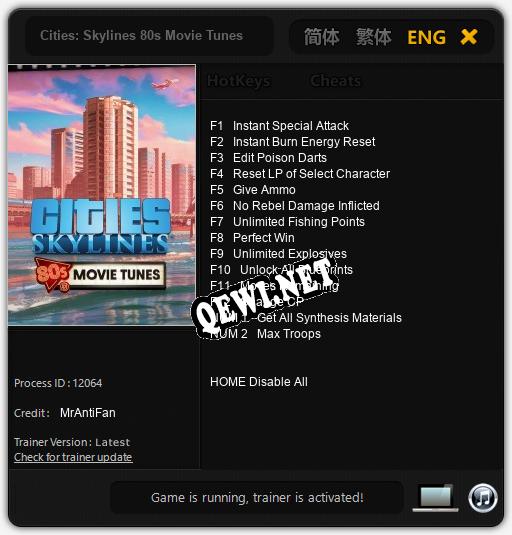 Cities: Skylines 80s Movie Tunes: Трейнер +14 [v1.3]