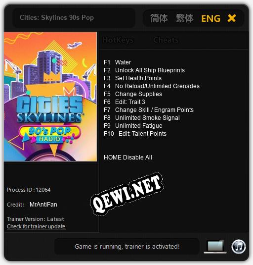 Cities: Skylines 90s Pop: Читы, Трейнер +10 [MrAntiFan]