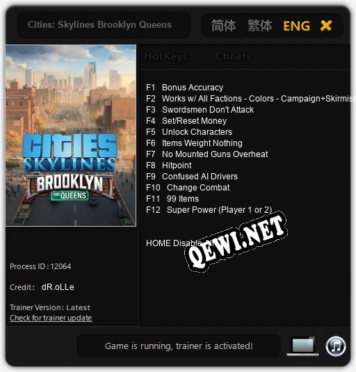 Cities: Skylines Brooklyn Queens: ТРЕЙНЕР И ЧИТЫ (V1.0.80)