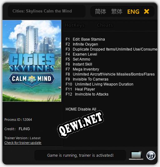 Cities: Skylines Calm the Mind: ТРЕЙНЕР И ЧИТЫ (V1.0.24)