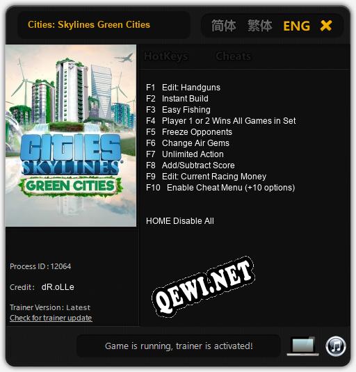 Cities: Skylines Green Cities: Читы, Трейнер +10 [dR.oLLe]