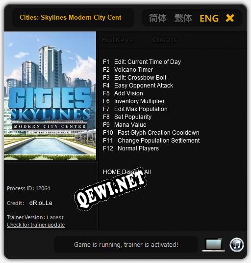 Cities: Skylines Modern City Center: Читы, Трейнер +12 [dR.oLLe]