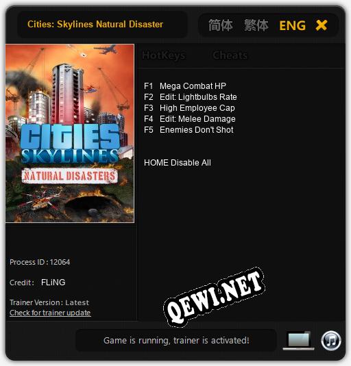 Cities: Skylines Natural Disasters: Читы, Трейнер +5 [FLiNG]