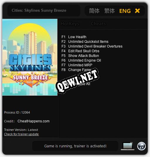 Трейнер для Cities: Skylines Sunny Breeze [v1.0.4]