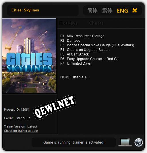 Cities: Skylines: ТРЕЙНЕР И ЧИТЫ (V1.0.7)