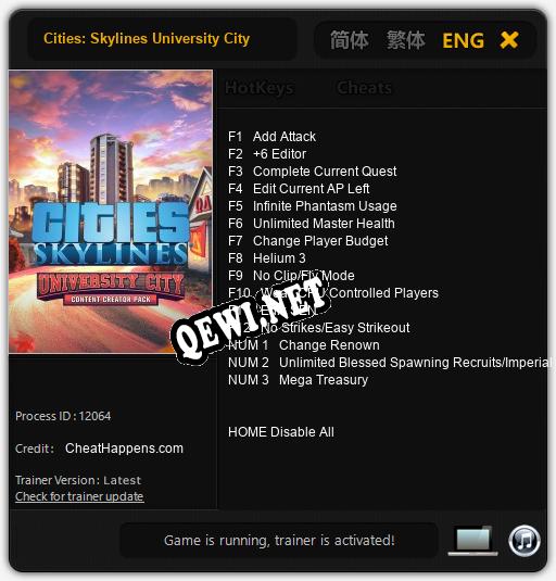 Cities: Skylines University City: Читы, Трейнер +15 [CheatHappens.com]