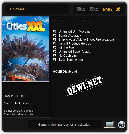 Cities XXL: Трейнер +8 [v1.1]