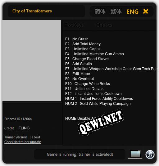 Трейнер для City of Transformers [v1.0.9]