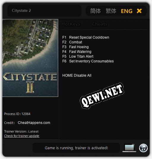 Citystate 2: Читы, Трейнер +6 [CheatHappens.com]